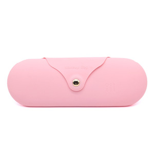 Étui à crayons en silicone ovale de grande capacité, fermoir magnétique à pression, étanche, couleur unie, pochette à stylos portable, papeterie pour étudiants - Product Image 5
