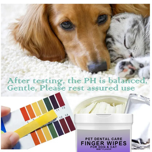 Almohadillas dentales para <span class=keywords><strong>limpieza</strong></span> de las encías de los dedos para <span class=keywords><strong>perros</strong></span> y gatos, eliminación de placa de sarro, mal aliento, sabor a menta - Product Image 5