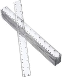 Reglas <span class=keywords><strong>de</strong></span> Plástico Transparente <span class=keywords><strong>de</strong></span> 12 Pulgadas, Estándar/Métricas, Borde Recto, Ecológicas, para Estudiantes, Material Escolar y <span class=keywords><strong>de</strong></span> Oficina - Product Image 4