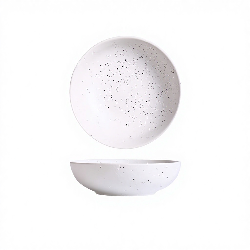 8 inch deep plate-plain white