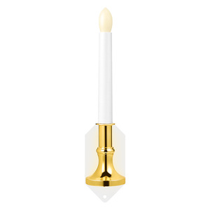 Solar Powered Flameless <b>Candle</b> Lights Wall Mounted <b>Tapered</b> Design Water Resistant Home Decoration Outdoor Indoor Use - Product Image 3