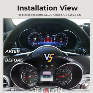 มาตรวัดความเร็วรอบเครื่องยนต์ มาตรวัดระยะทาง สำหรับรถเบนซ์ GLC C Class W205 NTG5.0 5.5 6.0 จอแสดงผล LCD แผงหน้าปัดดิจิตอล GPS ห้องนักบินเสมือนจริง - Product Image 1