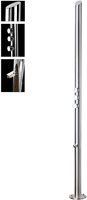 Douche extérieure de plage et de piscine en acier inoxydable brossé, séparable, modulable et autoportante, 85 pouces