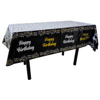 Nappe jetable imperméable pour les fêtes de joyeux anniversaire-Décoration de fête imprimée Ramadan Halloween Saint Valentin