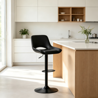 Chaises de bar pivotantes réglables en hauteur, design nordique élégant et coloré, revêtement en cuir, design populaire