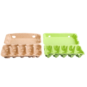 Bandeja para <span class=keywords><strong>Huevos</strong></span> de Pulpa de 10 Huecos |   Papel Reciclado |   Biodegradable |   300*300 mm |   Listo para DDP - Product Image 1