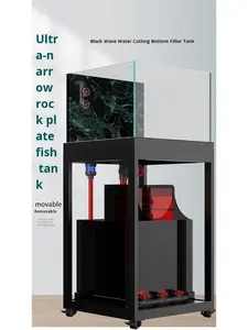 Ultra-smalle overloop vierkante glazen <span class=keywords><strong>aquarium</strong></span> 125 liter zoetwatertank woonkamer milieuvriendelijk <span class=keywords><strong>aquarium</strong></span> zonder waterwisseling aquariumplanten - Product Image 4