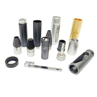 Mecanizado CNC para la fabricación de kits de carcasas de aluminio para torneado de bolígrafos, anodizado arenado; diseños personalizados bienvenidos, muestras gratuitas