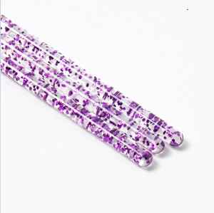 Pinceau à ongles en plastique à paillettes 3 couleurs avec manche doré, pinceau de précision pour gel acrylique et peinture fine pour manucure et nail art - Product Image 5