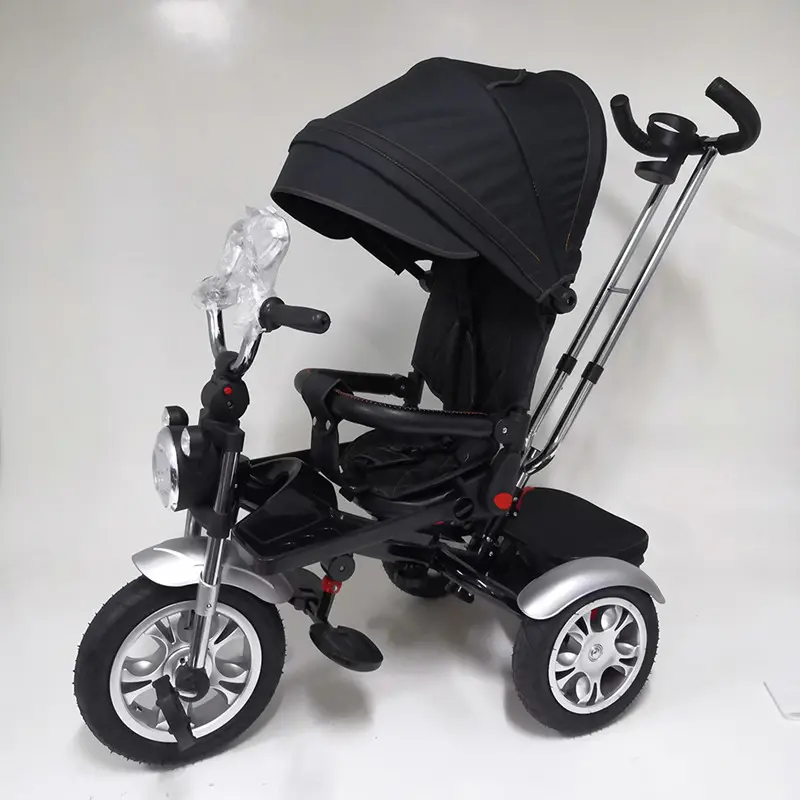 Hot sale 4 in 1 music tricycle for children / luxury baby trike with light and music / baby trike with rubber wheels