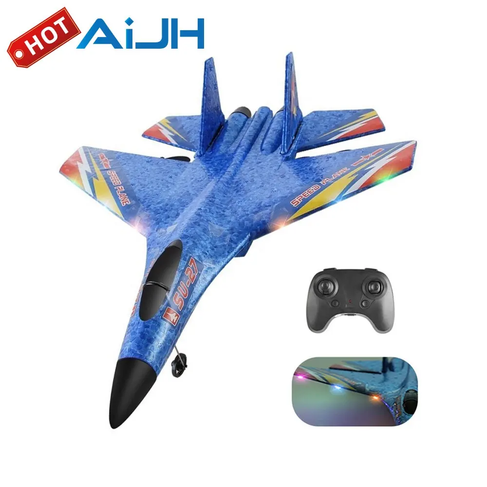 Avião planador avião anti-queda avião de combate de jato de espuma Rc AiJH Su 27 Rc modelo EPP