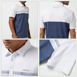 Polo de Diseño Nuevo 2026, OEM, Algodón Sostenible, de Lujo, a Rayas, Antiarrugas, de Secado Rápido, Corte Ajustado, Informal de Negocios, Estilo <span class=keywords><strong>Boss</strong></span> - Product Image 2