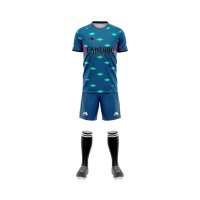 Seragam Sepak Bola Kustom OEM Cetak Sublimasi 100% Poliester Kualitas Premium Jersey Sepak Bola Tanpa Lengan Pria Logo Kustom