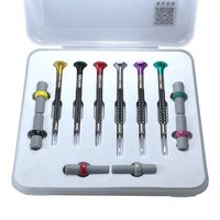 Jeu de tournevis de précision à fente KWONG YUEN GY0183, 6 pièces, embouts plats interchangeables 0,8-1,8 mm, mini-tournevis, outil de réparation de montres