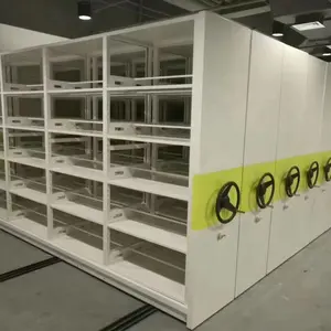 Library Steel Sliding Cabinet Metal Movable Compact filing Rack Shelf Storage Shelves Mobile Compactor Shelving
