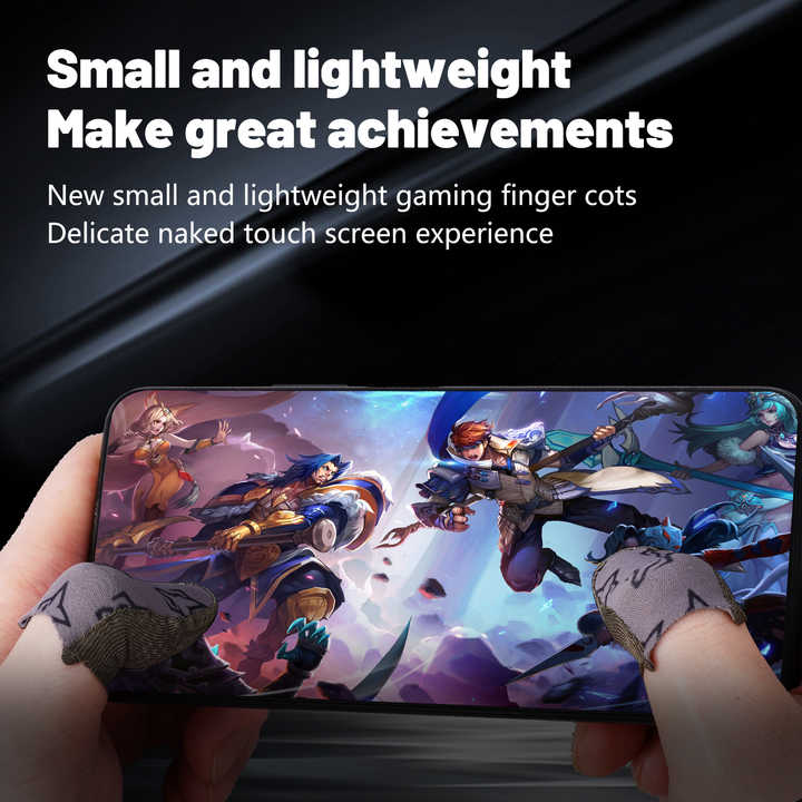 Sarafox C2  4piece Silver-Cloth with Non-slip Particles Mobile Gaming Finger Sleeve, Superconducting Silver Cloth, 0.3mm Thin