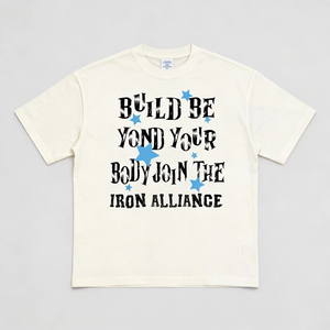 T-shirt Estiva da Uomo Stile Sportivo a Maniche Corte, Stampa DTG con Rune Cartoonistiche, Font Artistico, Logo Personalizzato, 100% Cotone, Asciugatura Rapida - Product Image 1