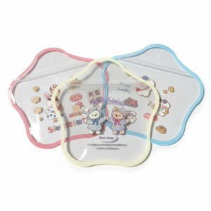 Bolsas de Almacenamiento con Cierre Ondulado, Forma de Nube Irregular, Bolsa Organizadora Transparente, Reutilizable, Impermeable, para Papelería, Diseño de Dibujos Animados - Product Image 1