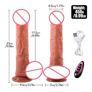 Realistischer Weicher Silikon-Dildo mit 10 Stoß- und Vibrationsmodi für Vaginale und Anale Stimulation Vibrator Sexspielzeug Stoßender Dildo - Product Image 4