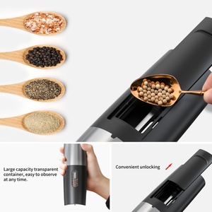 Base-Charging Gravity Electric <b>Pepper</b> Mill Automatic <b>Pepper</b> <b>Grinder</b> Rechargeable Stainless Steel Salt and <b>Pepper</b> <b>Grinders</b> - Product Image 2