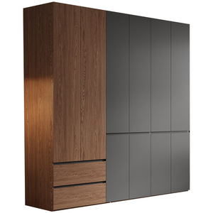 Armoire de chambre à coucher à portes coulissantes sur mesure Armoire en bois moderne pour la maison Armoire à vêtements à 3 portes Organisateur de garde-robe