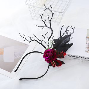 Accessori per Capelli per Festa di Halloween, Fascia con Fiori Artificiali, Cerchietto per Bambini, Fascia per Capelli da Fantasma per Cosplay - Product Image 3