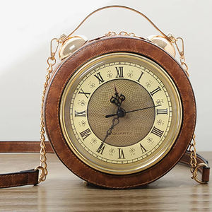 Bolso de Mujer Estilo Británico 2025, Bolso Retro Nuevo, Bolso Creativo con Forma de Reloj, Bolso Redondo Pequeño y Divertido - Product Image 1