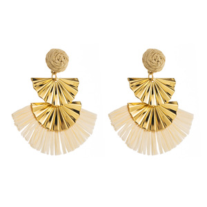 Pendientes de Rafia Estilo Boho con Borlas en Capas, Pendientes Largos Étnicos Vintage Multicolores, Joyería para Mujer para Vacaciones de Verano - Product Image 5