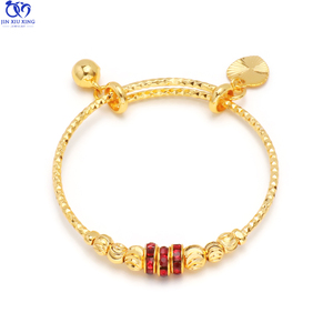 Jxx 24K gioielli in oro bambino braccialetto di pietra rossa bambino compleanno regalo di festa braccialetti alla moda all'ingrosso fabbrica diretta - Product Image 5