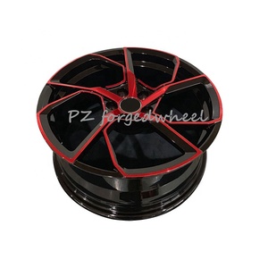 Pengzhen <span class=keywords><strong>Promotion</strong></span> Nouveau Design Brillant Noir Rouge 18 Pouces Cinq Rayons En Alliage D'aluminium De Voiture Forgé Jantes 40mm ET pour GLE450-W167 - Product Image 3