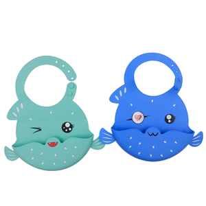 BPA free FDA food grade waterproof windshield easily <span class=keywords><strong>Ramasse</strong></span>-<span class=keywords><strong>miettes</strong></span> design girl and boy baby Silicone bibs - Product Image 2