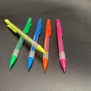 0.5mm 0.7mm HB Simple <b>Custom</b> Round Plastic Retractable Mechanical <b>Pencil</b> Bulk Set for School Students - Product Image 2