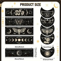 Présentoir en bois Jianke en forme de lune pour cartes de jeu et objets de sorcellerie, design créatif et luxueux, durable