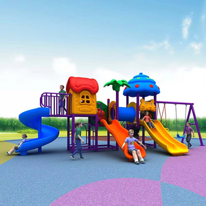 Tùy chỉnh thiết kế sản phẩm mới trường vườn thiết bị trẻ em lớn ngoài trời nhựa sân chơi ống Slide - Product Image 1