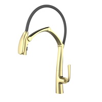 Robinet de cuisine moderne à capteur tactile, corps en laiton, arrêt automatique, douchette extractible, finition bronze, mélangeur eau chaude et froide pour évier