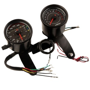 Tacómetro electrónico, velocímetro, grupo de instrumentos de 0-140 km/h, metal negro, para actualización de motocicletas de calle - Product Image 5