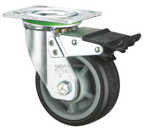 Leichte Edelstahl-Lenk rollen Kleine drehbare Möbel räder mit Nylon-Werkbank rolle - Product Image 2