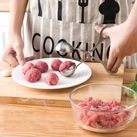 Klip pil pembuat bakso baja tahan karat klip bola ikan alat dapur pembuat bola nasi bola pil udang bakso dapur