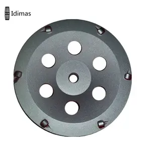 5 Inch Diamond Grinding Shoes Disc Resin Diamond Grinding Cup Wheels with 6 * 1/2 PCD Segments