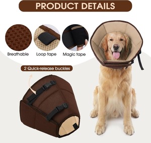 Collier éclairégenant pour chien, collier conique après chirurgie, collier éclairégenant souple et réglable pour chiens, léger et respirant - Product Image 4