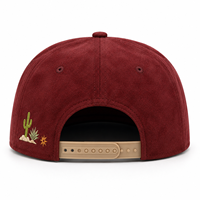 Casquette de baseball structurée vintage bicolore à 6 panneaux en daim avec visière incurvée, style western, pour hommes et femmes