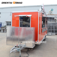 Camión de Comida Cuadrado de Aluminio Personalizable Shimao Oriental, Nuevo, con Certificado DOT, Remolque Móvil Solar para Café y Pizza
