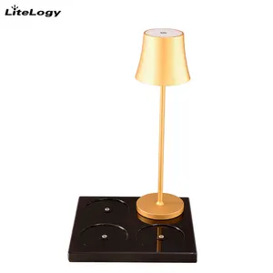 Portable Nordic Modern Restaurant Dining Room Ktv Rechargeable Table Lamp Charging Base For Multi Lamp