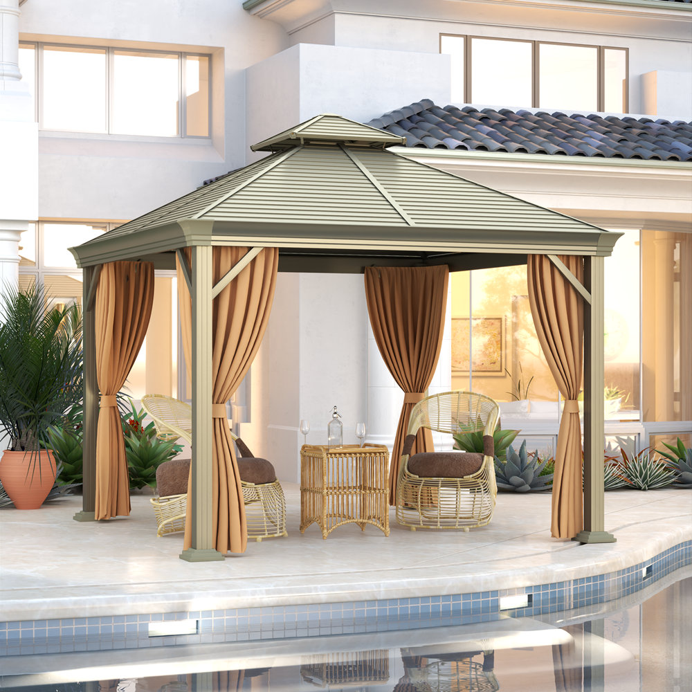 Outdoor Garden Gazebo with Mosquito Net - All-season