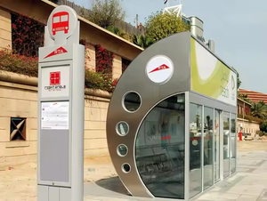 Abri <span class=keywords><strong>de</strong></span> station <span class=keywords><strong>de</strong></span> bus intelligent climatisé pour projets <span class=keywords><strong>de</strong></span> Dubaï et du Moyen-Orient, kiosque d'arrêt <span class=keywords><strong>de</strong></span> bus avec affichage publicitaire extérieur - Product Image 2