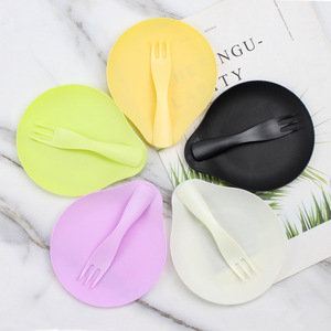 Disposable Plastic Teardrop Plate Cutlery Set For Party Serving Size 5 - Product Image 1