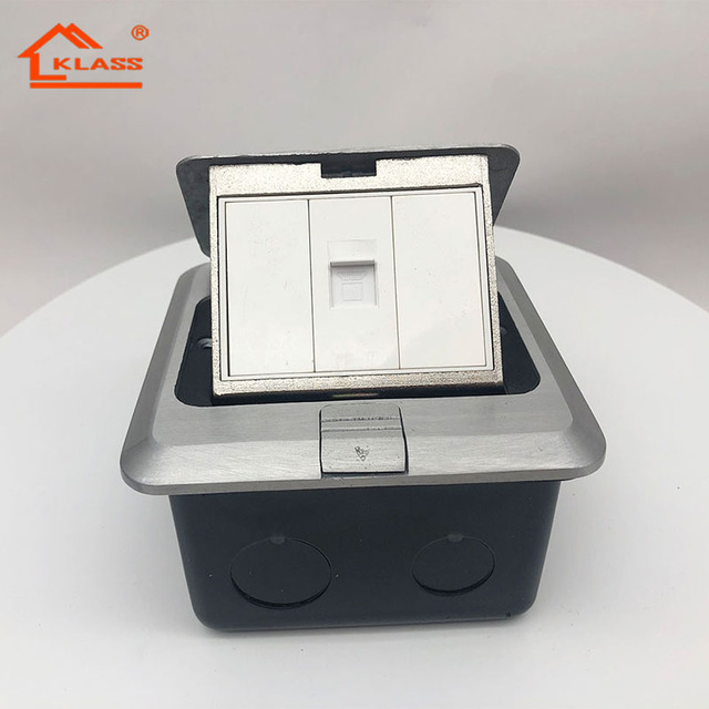 Factory Supply Pop up Power and Floor Box Rj45 Socket Computer Outlet Aluminum Stainless Steel Copper Material