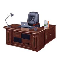 Meubles Zeson, prix bas, table de bureau exécutive en bois en forme de L en MDF et chaises