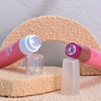 Tubes de gloss à lèvres en silicone en forme de fleur, tubes cosmétiques vides personnalisés, tubes de gloss à lèvres à presser, diamètre 19 mm, 5 ml, 10 ml, 15 ml