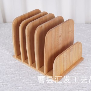 Wooden <b>Desktop</b> File Organizer <b>Shelf</b> Natural Color Rectangle Multipurpose Office Use Standing Type F8060 - Product Image 3